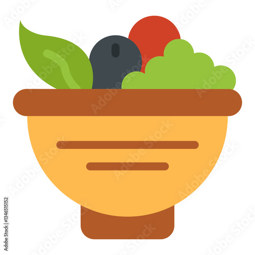 Greek Salad Vector Design Icon Style