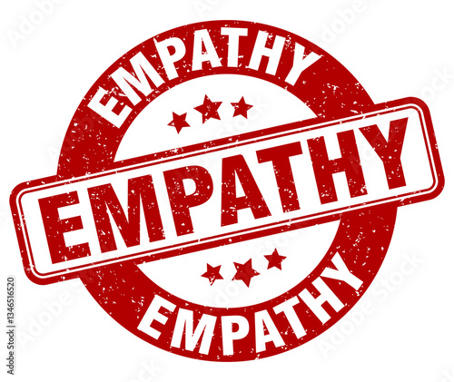 empathy stamp. empathy label. round grunge sign