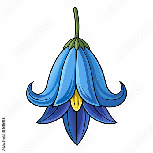 bluebell flower isolated on white background