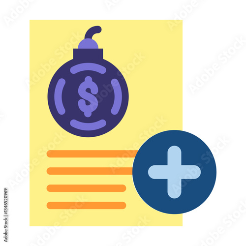 Medical Debt Vector Design Icon Style