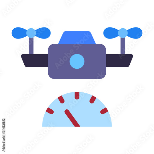 Drone Speed Vector Design Icon Style
