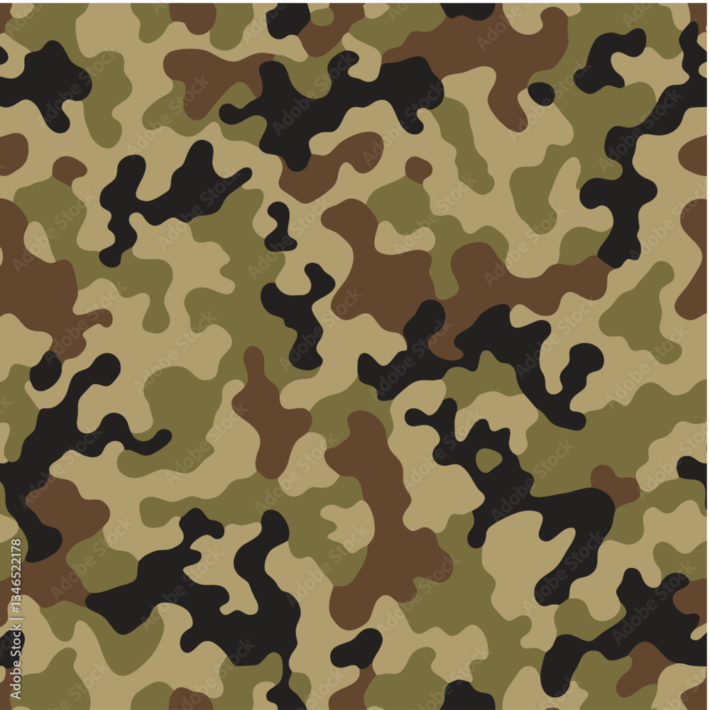 Moro seamless military uniform vector pattern