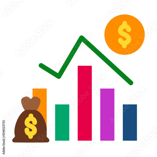 Recessionary Period Vector Design Icon Style