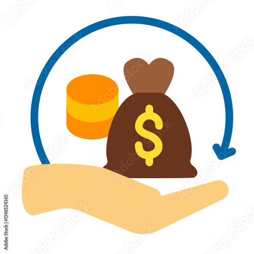 Retrenchment Vector Design Icon Style
