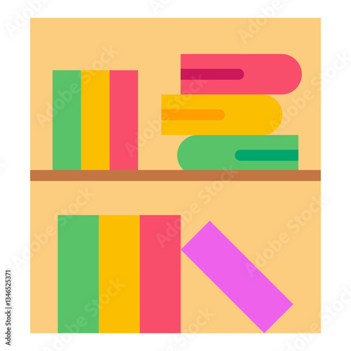 Book Collection Vector Design Icon Style