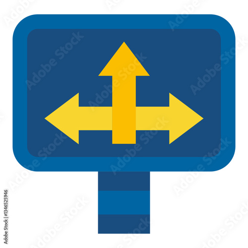 Three-Point Turn Vector Design Icon Style