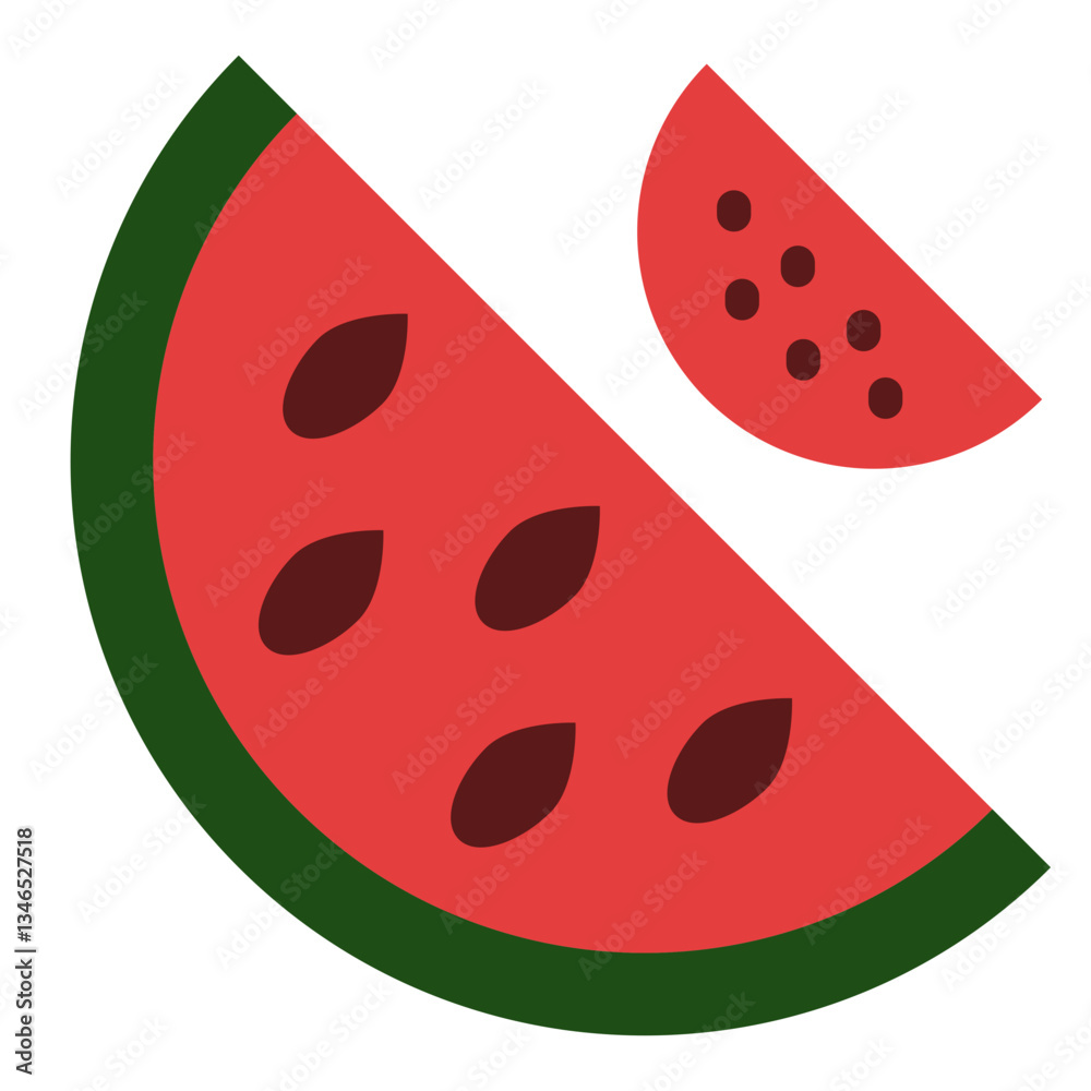 Watermelon slice Vector Design Icon Style Watermelon slice Vector Design Icon Style