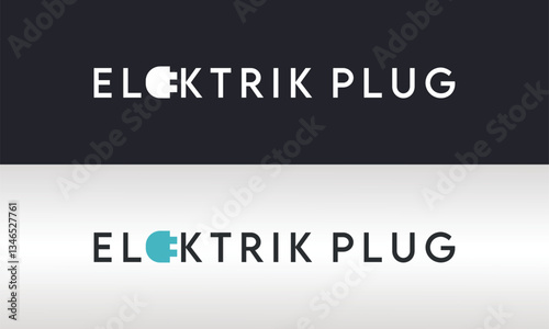 electronics logo and electrical plug logo design