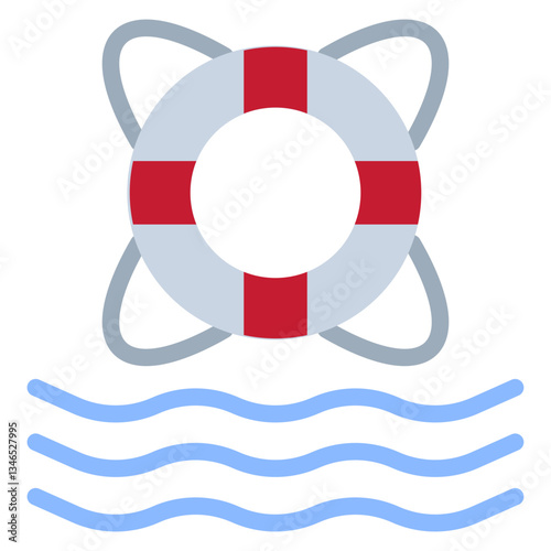 Lifebuoy Vector Design Icon Style