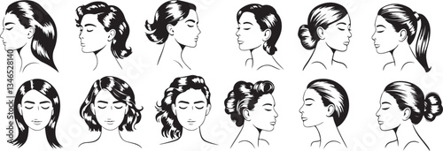Beauty salon woman illustration