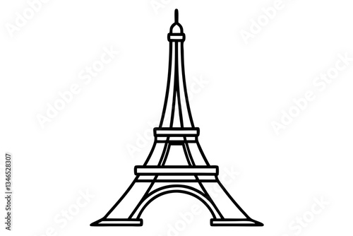 tower line art silhouette vector illustration