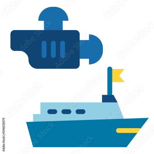 Ship engine Vector Design Icon Style