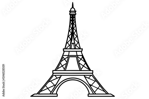 tower line art silhouette vector illustration