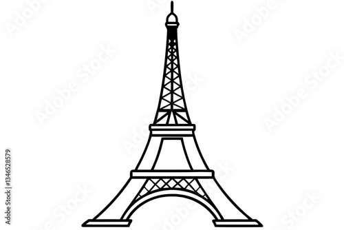 tower line art silhouette vector illustration