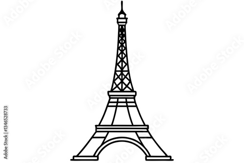 tower line art silhouette vector illustration