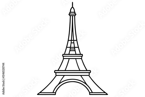 tower line art silhouette vector illustration