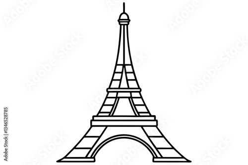 tower line art silhouette vector illustration