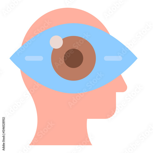 AR contact lenses Vector Design Icon Style