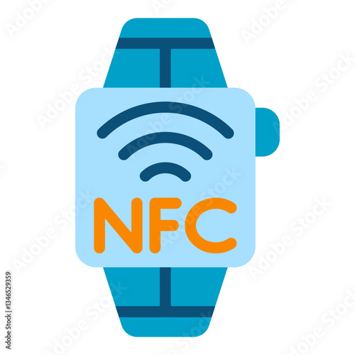 NFC wearable Vector Design Icon Style