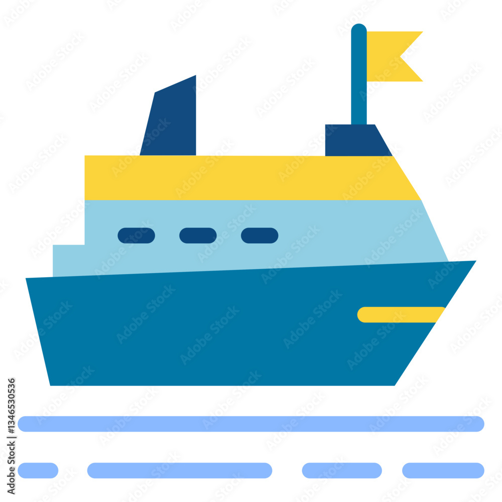 Cruise ship Vector Design Icon Style Cruise ship Vector Design Icon Style