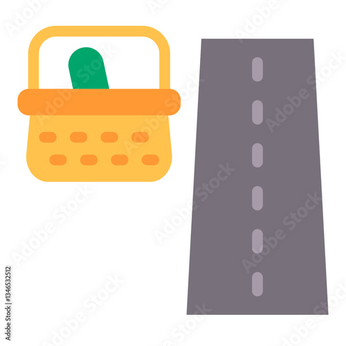 Roadside Picnic Vector Design Icon Style