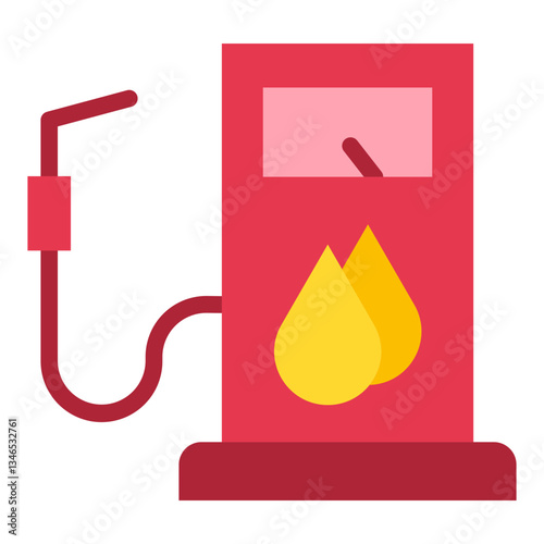 Petrol Station Vector Design Icon Style