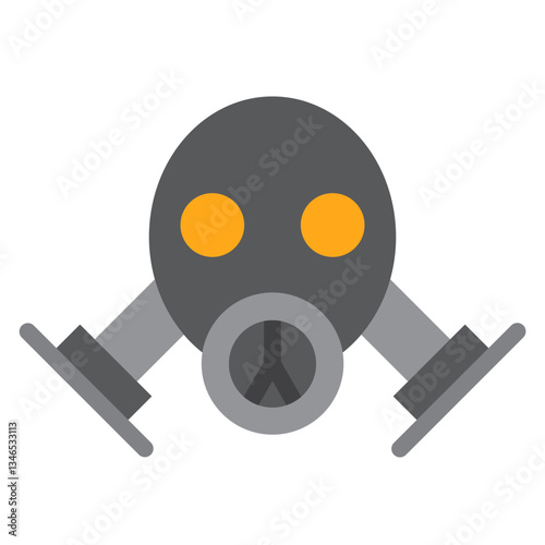 Gas Mask Vector Design Icon Style