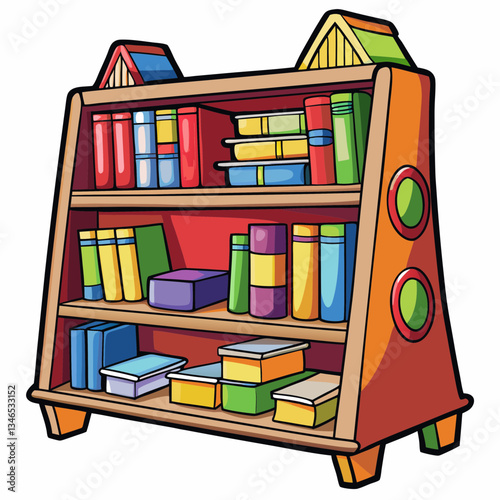 bookcase on white