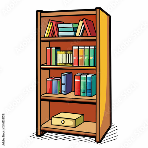 bookcase on white
