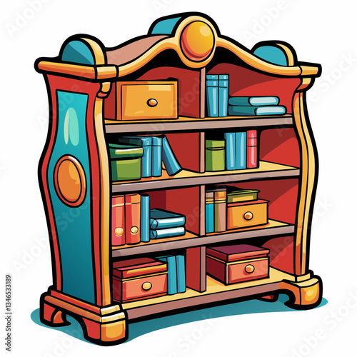 bookcase on white