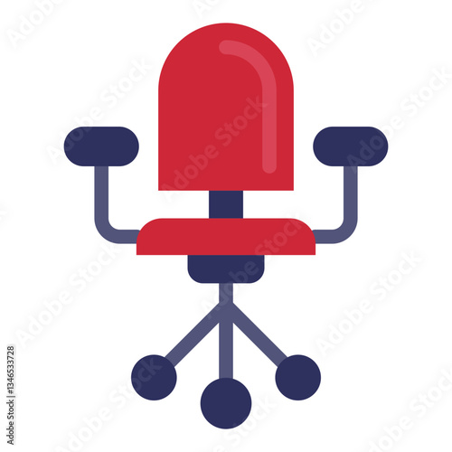 Rolling Chair Vector Design Icon Style
