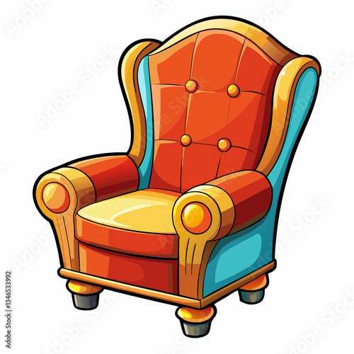 club chair isolated on white background