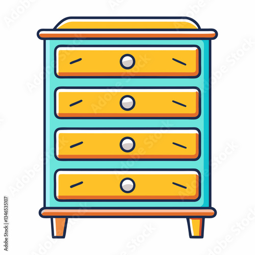 dresser vector illustration