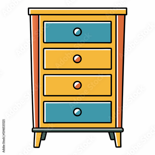 dresser vector illustration
