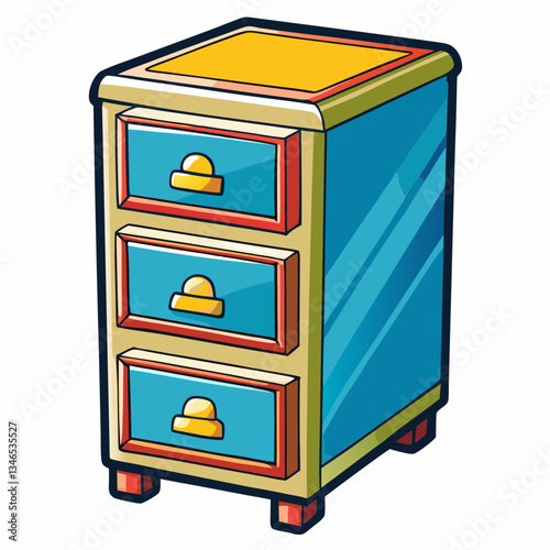 filing cabinet vector illustration
