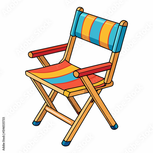 folding chair isolated on white