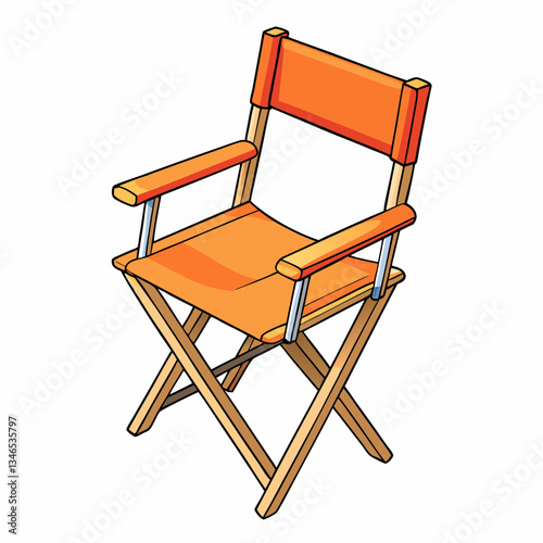 folding chair isolated on white