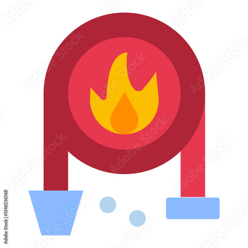 Firefighter Hose Vector Design Icon Style