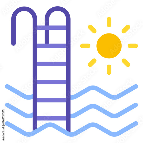 Swimming Pool Vector Design Icon Style