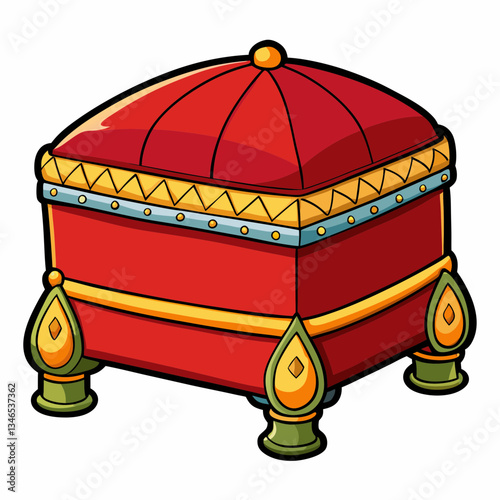 vector illustration of an ottoman