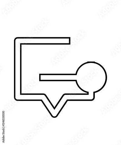 Chat icon with thin outline