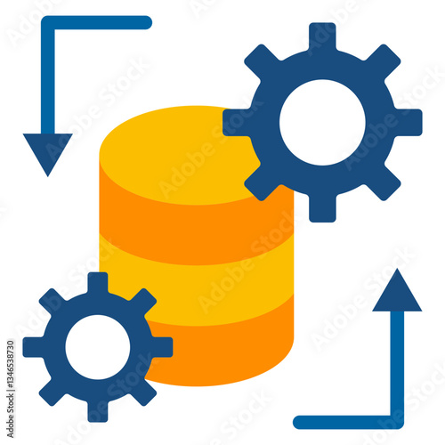Data Preprocessing Vector Design Icon Style