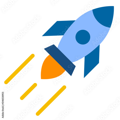 Rocket Launch Vector Design Icon Style