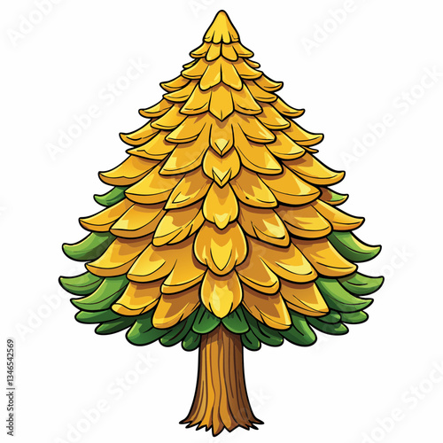 larch tree vector