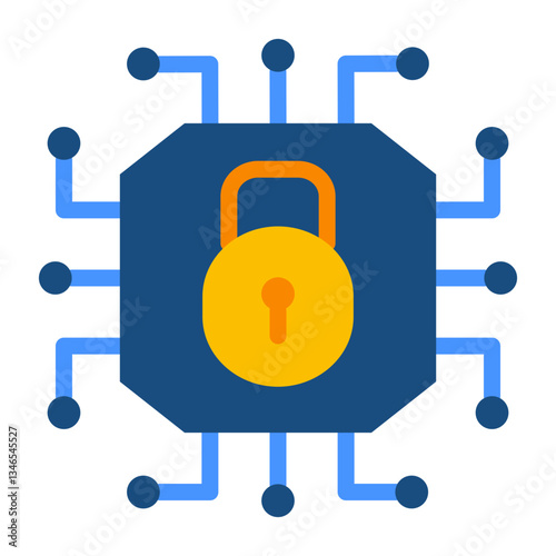 Encryption Vector Design Icon Style