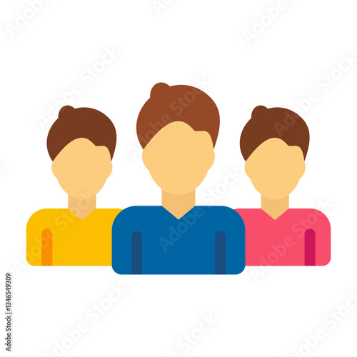 Team Member Vector Design Icon Style