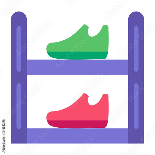 Shoe rack Vector Design Icon Style
