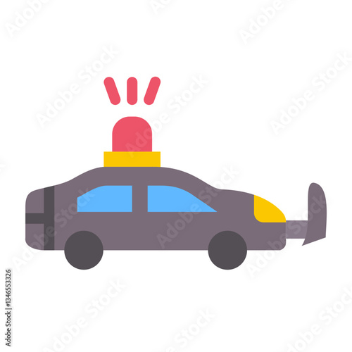 Policecar Vector Design Icon Style