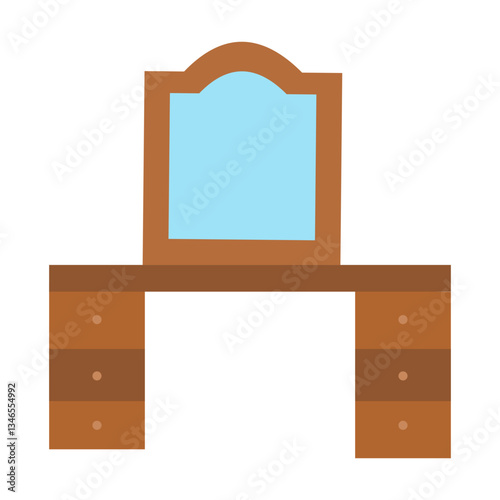 Dresser Vector Design Icon Style