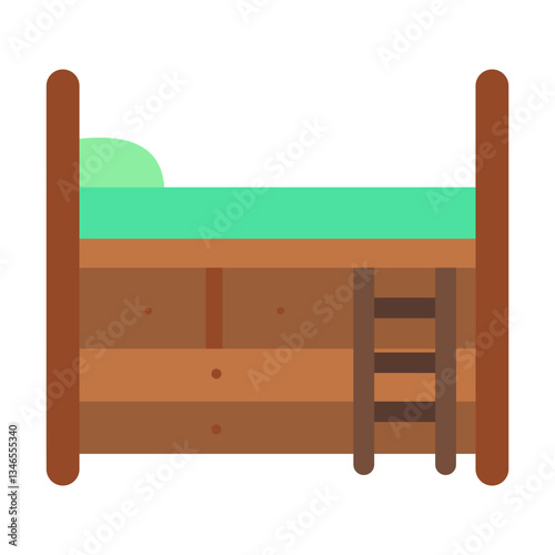Bunk bed Vector Design Icon Style